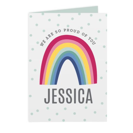 Personalised Rainbow Card: 4 - Greeting Cards By Gift Moments
