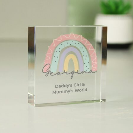 Personalised Rainbow Crystal Token: 2 - Crystal Tokens By Gift Moments