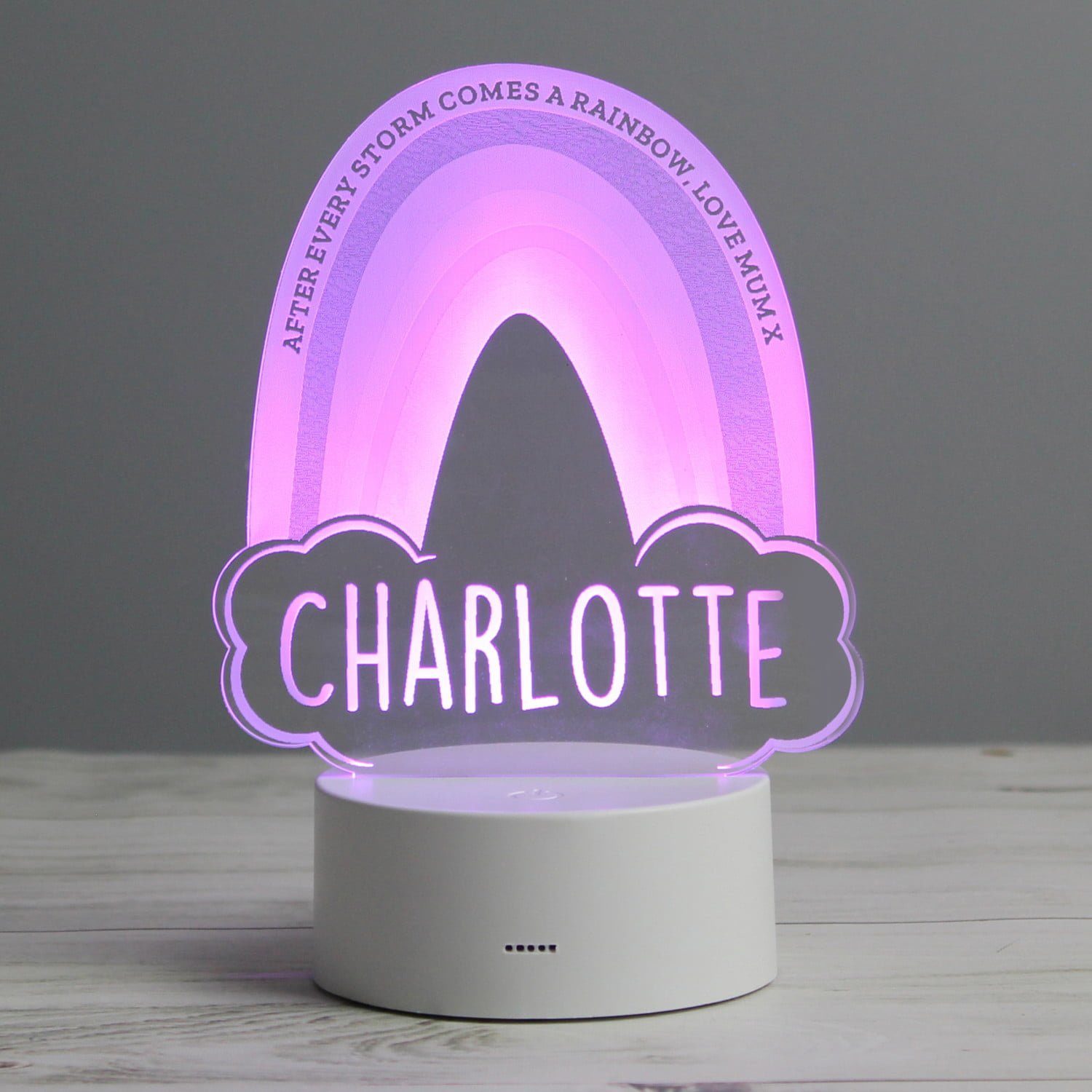 Personalised Rainbow LED Colour Changing Night Light: 1 - LED Lighting By Gift Moments