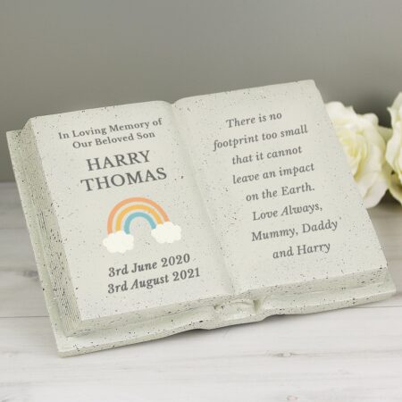 Personalised rainbow memorial book