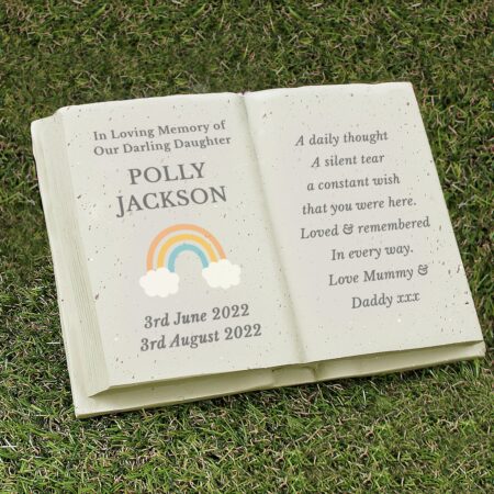 Personalised rainbow memorial book