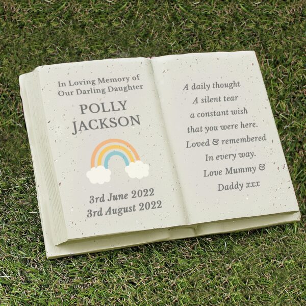 Personalised Rainbow Memorial Book: 1 - Memorials By Gift Moments
