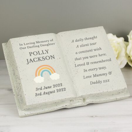 Personalised rainbow memorial book