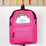Personalised Rainbow Pink Backpack: 1 - Kids Bags By Gift Moments
