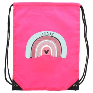 Personalised Rainbow Pink Kit Bag: 5 - Kids Bags By Gift Moments