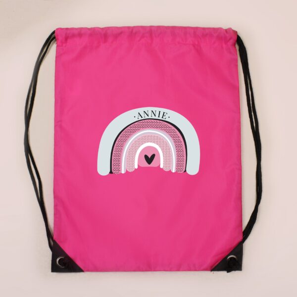 Personalised Rainbow Pink Kit Bag: 2 - Kids Bags By Gift Moments