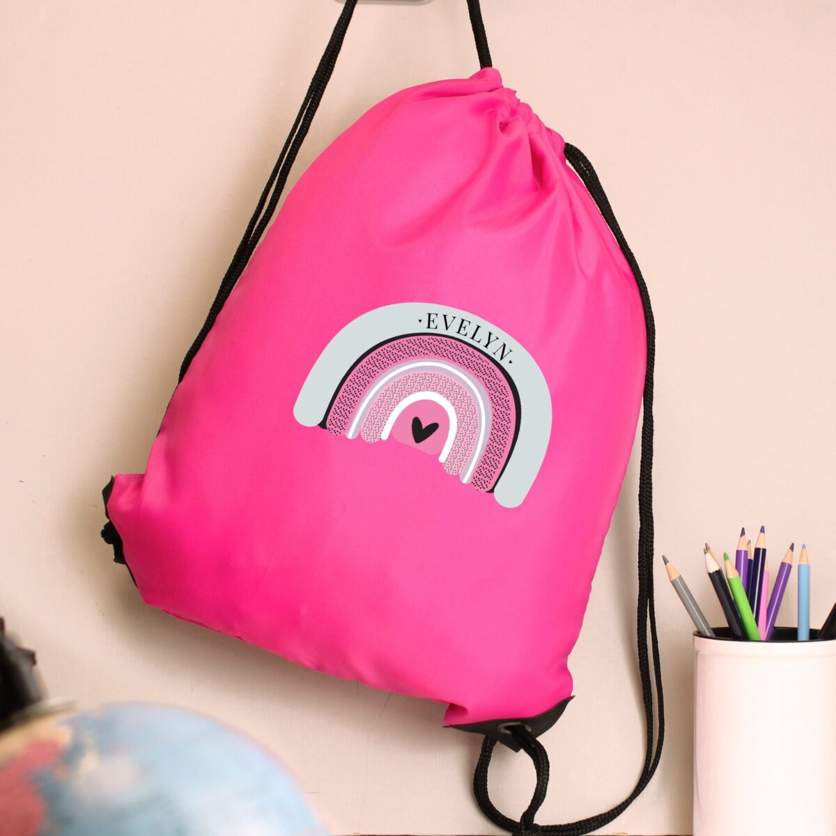 Personalised Rainbow Pink Kit Bag: 1 - Kids Bags By Gift Moments