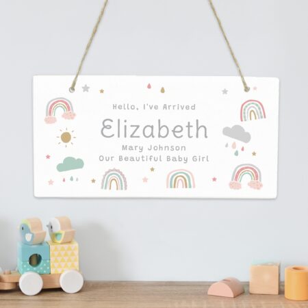Personalised Rainbow Wooden Sign: 1 - Signs & Plaques By Gift Moments
