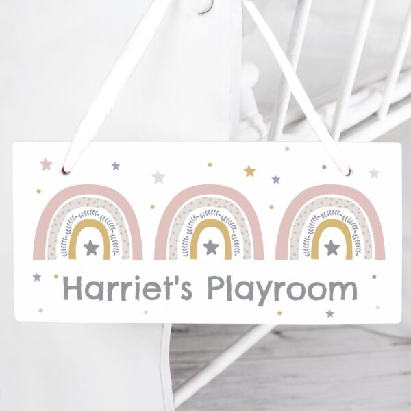 Personalised Rainbow Wooden Sign: 1 - Signs & Plaques By Gift Moments