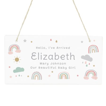 Personalised Rainbow Wooden Sign: 4 - Signs & Plaques By Gift Moments