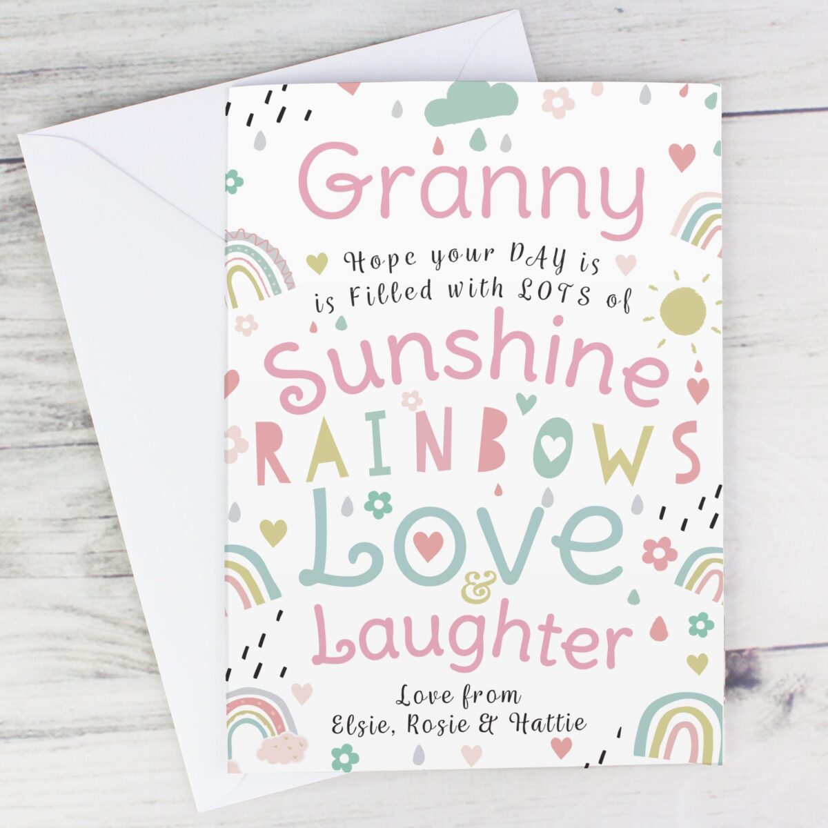 Personalised Rainbows & Sunshine Card: 1 - Greeting Cards By Gift Moments