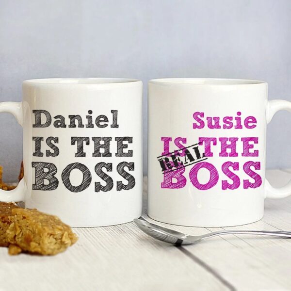 Personalised The Real Boss Mug Set: 1 - Mugs By Gift Moments