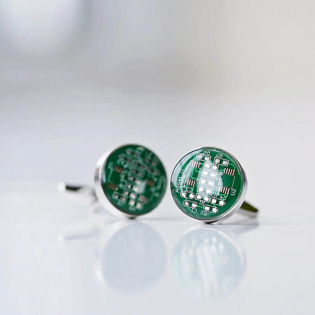 Personalised Real Circuit board Cufflinks: 2 - Cufflinks & Tie Slides By Gift Moments