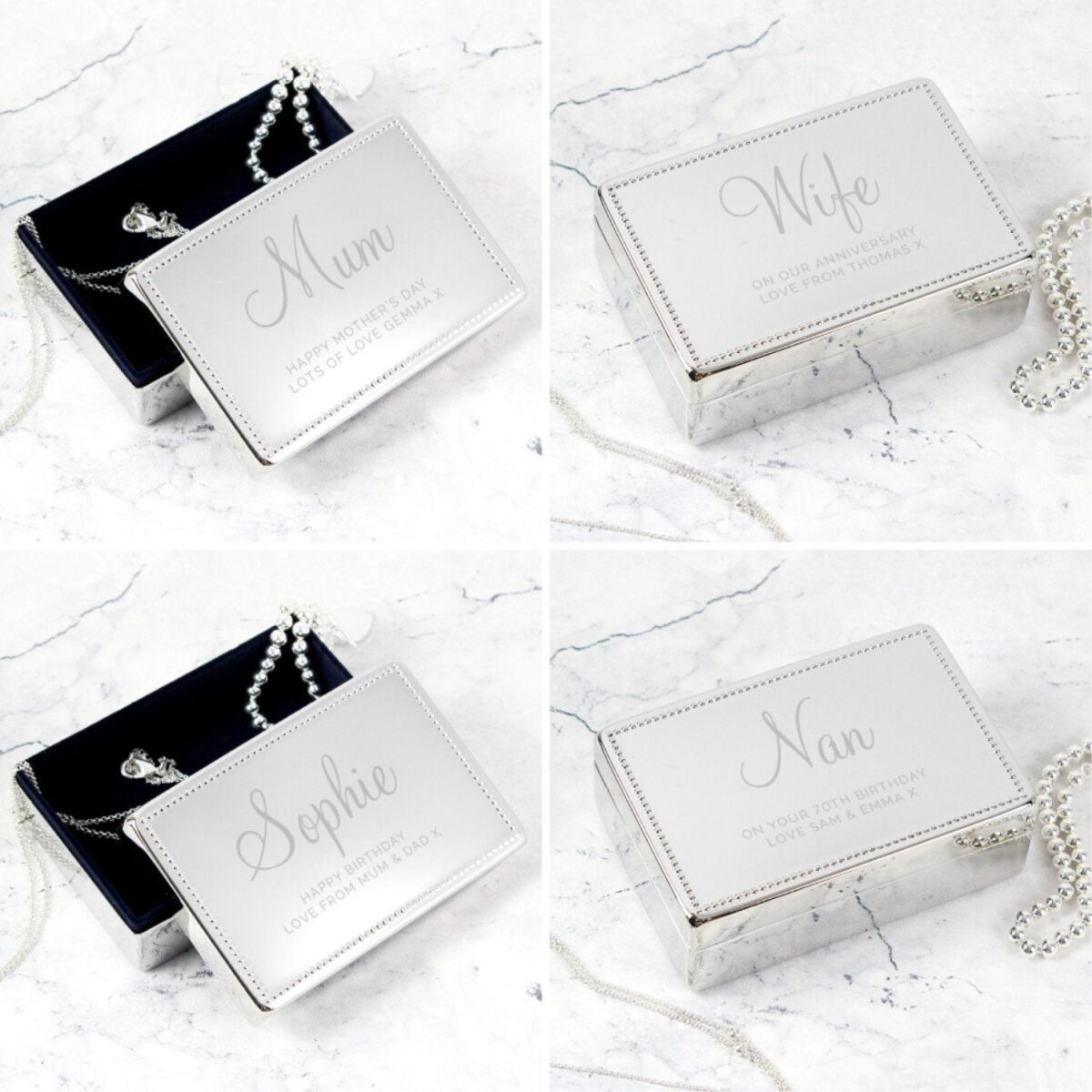 Personalised Rectangular Jewellery Box: 4 - Jewellery Boxes By Gift Moments
