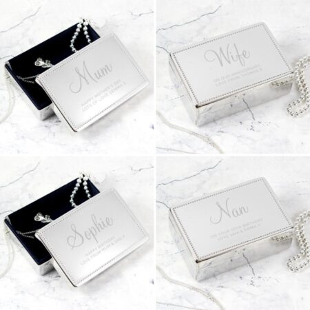 Personalised Rectangular Jewellery Box: 4 - Jewellery Boxes By Gift Moments