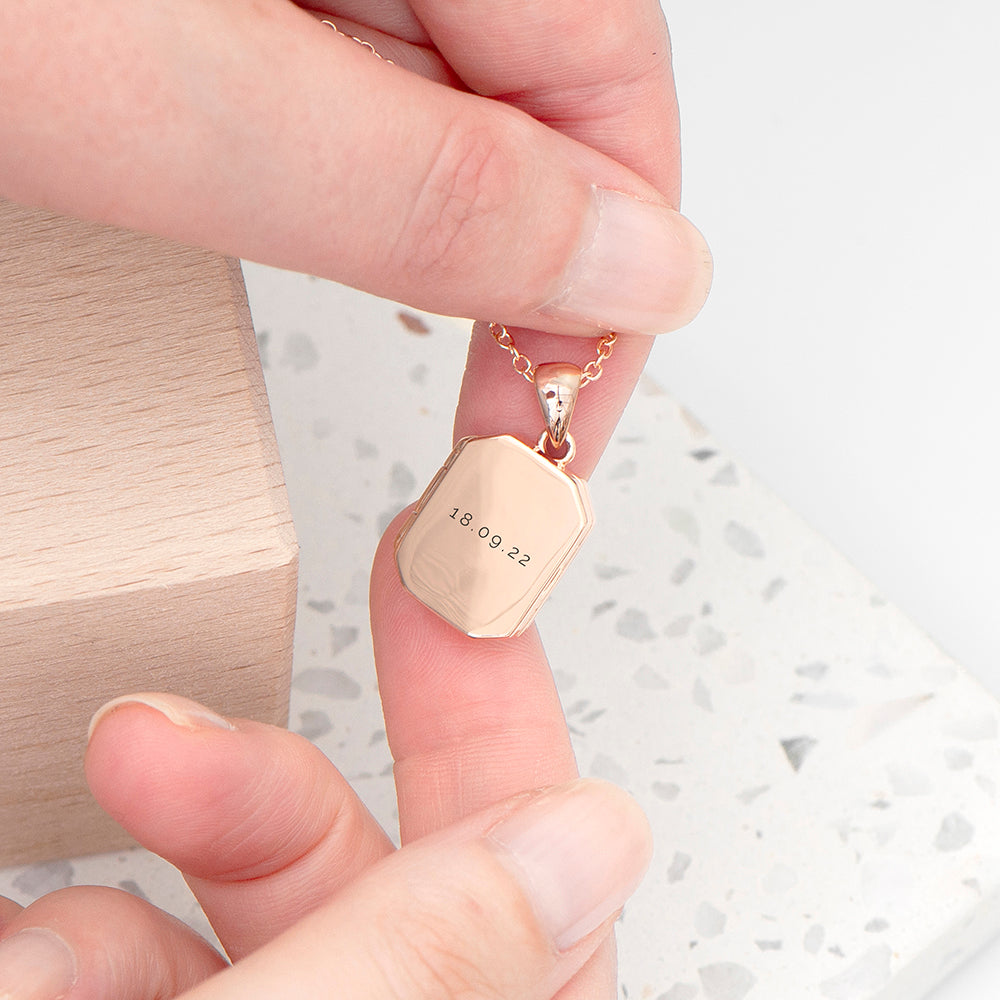 Personalised Rectangular Photo Locket Necklaces: 9 - Necklaces By Gift Moments