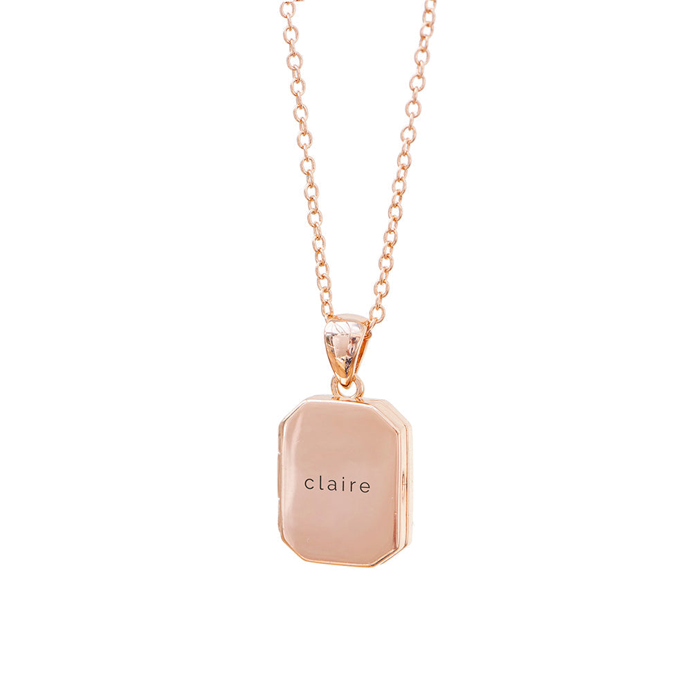 Personalised Rectangular Photo Locket Necklaces: 15 - Necklaces By Gift Moments