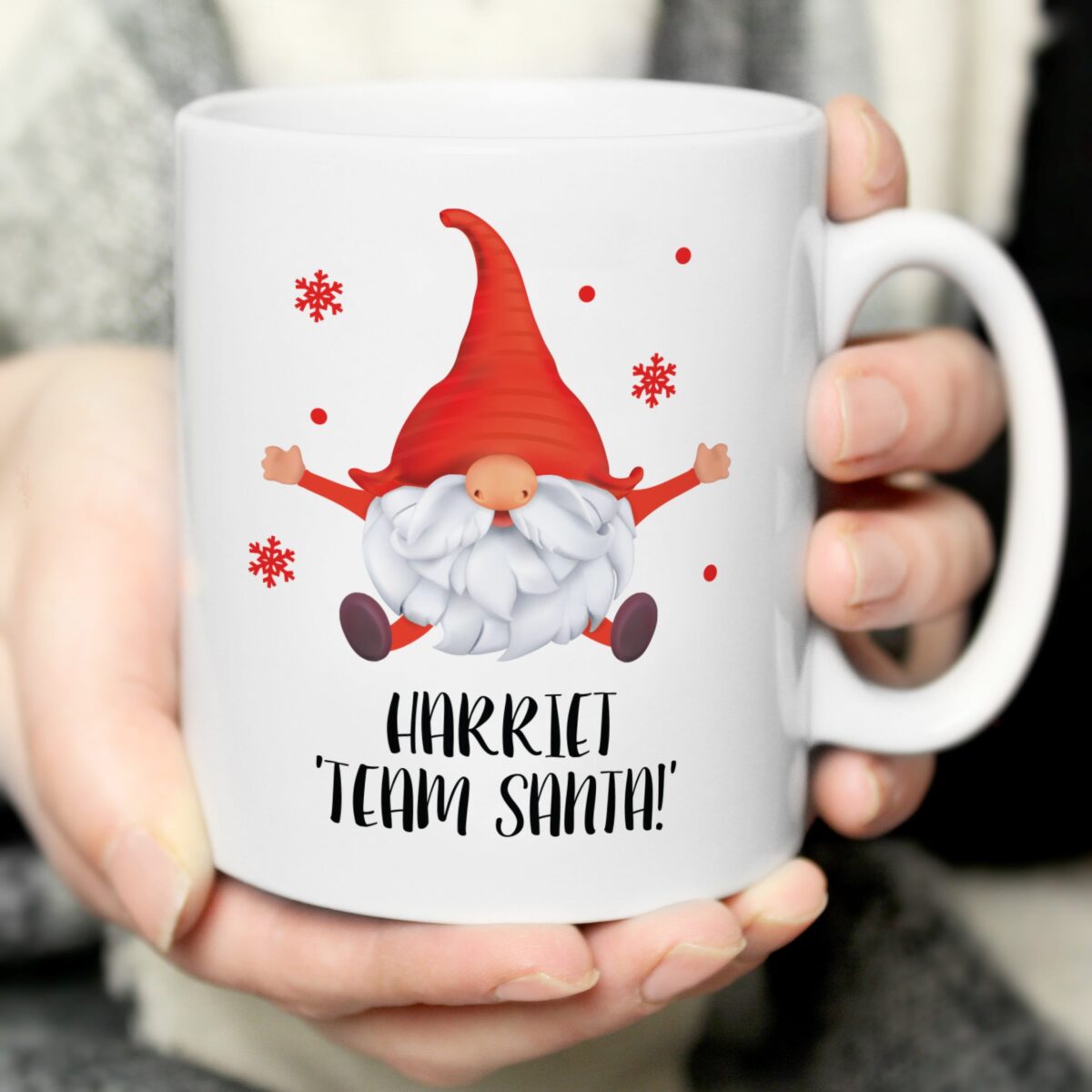 Personalised Red Gonk Christmas Mug: 1 - Mugs By Gift Moments