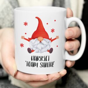 Personalised Red Gonk Christmas Mug: 1 - Mugs By Gift Moments