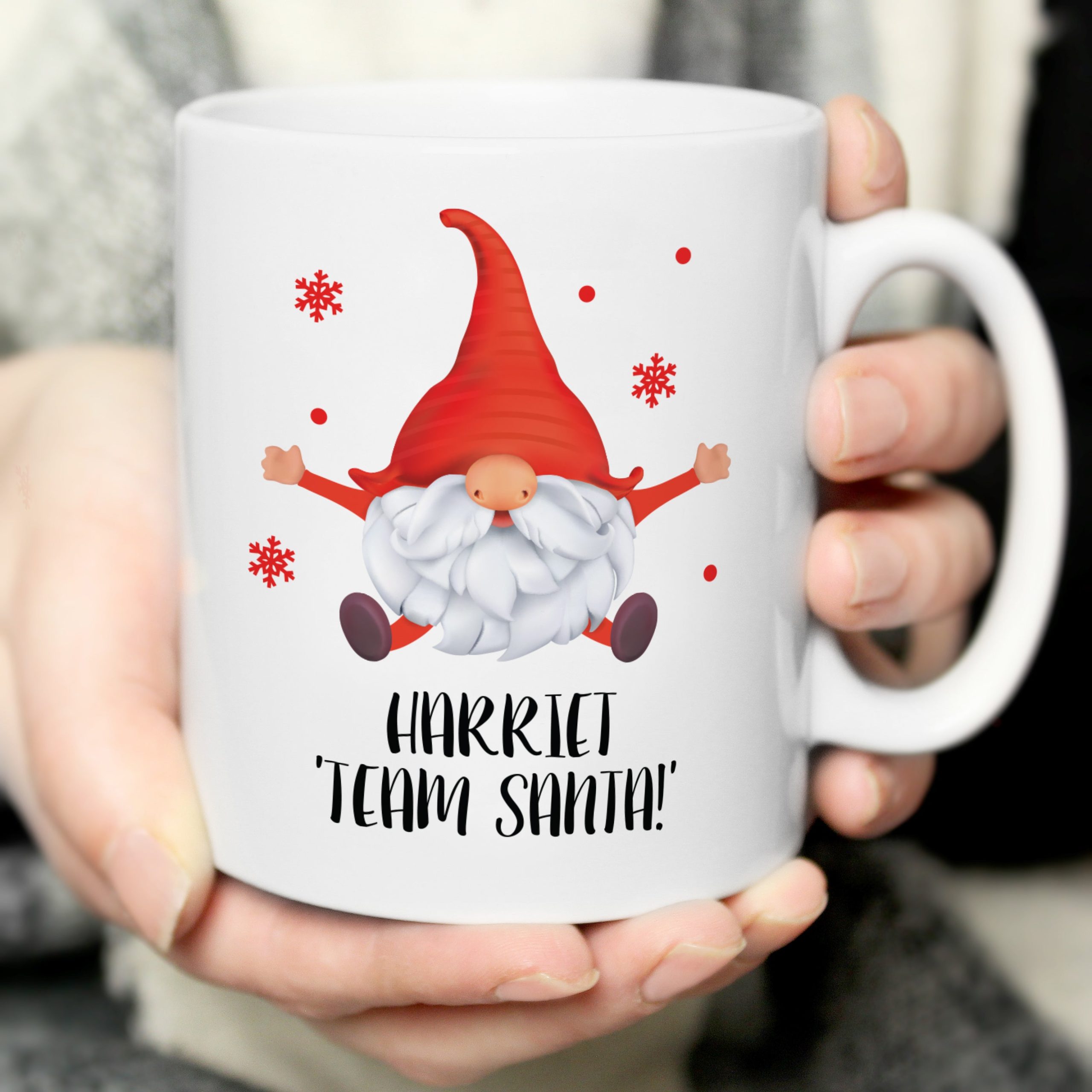 Personalised Red Gonk Christmas Mug: 1 - Mugs By Gift Moments