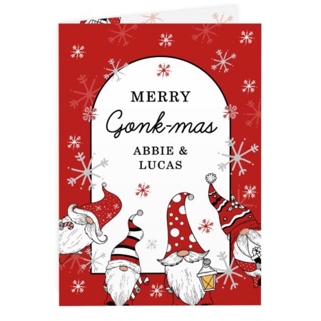 Personalised Red Gonks Christmas Card: 5 - Greeting Cards By Gift Moments