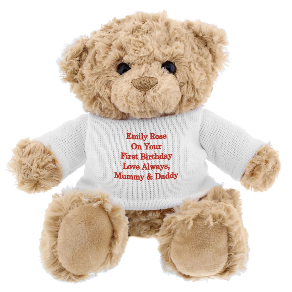 Personalised Red Message Teddy Bear: 5 - Teddy Bears & Soft Toys By Gift Moments