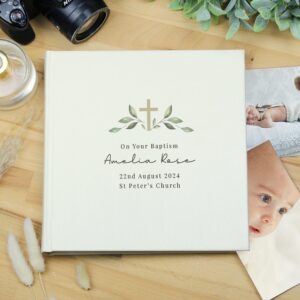 Personalised Religious Cross Square Photo Album: 1 - Photo Albums By Gift Moments