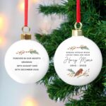Personalised Robin Bauble: 1 - Christmas Baubles By Gift Moments