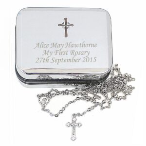 Personalised Rosary Beads and Cross Trinket Box: 8 - Trinket Boxes By Gift Moments