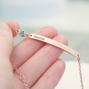 Personalised Rose Gold Birthstone Swarovski Crystal Bracelets: 3 - Bracelets By Gift Moments