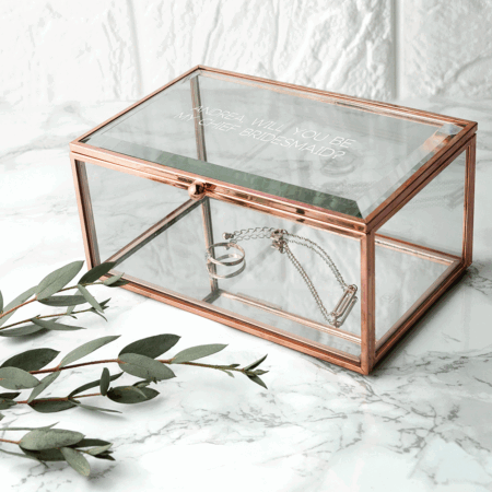 Personalised Rose Gold Glass Jewellery Boxes: 13 - Jewellery Boxes By Gift Moments
