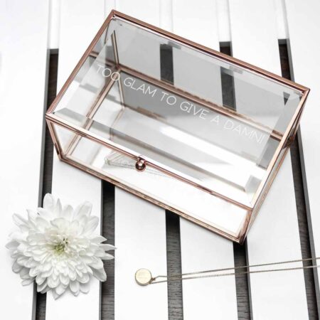 Personalised Rose Gold Glass Jewellery Boxes: 10 - Jewellery Boxes By Gift Moments