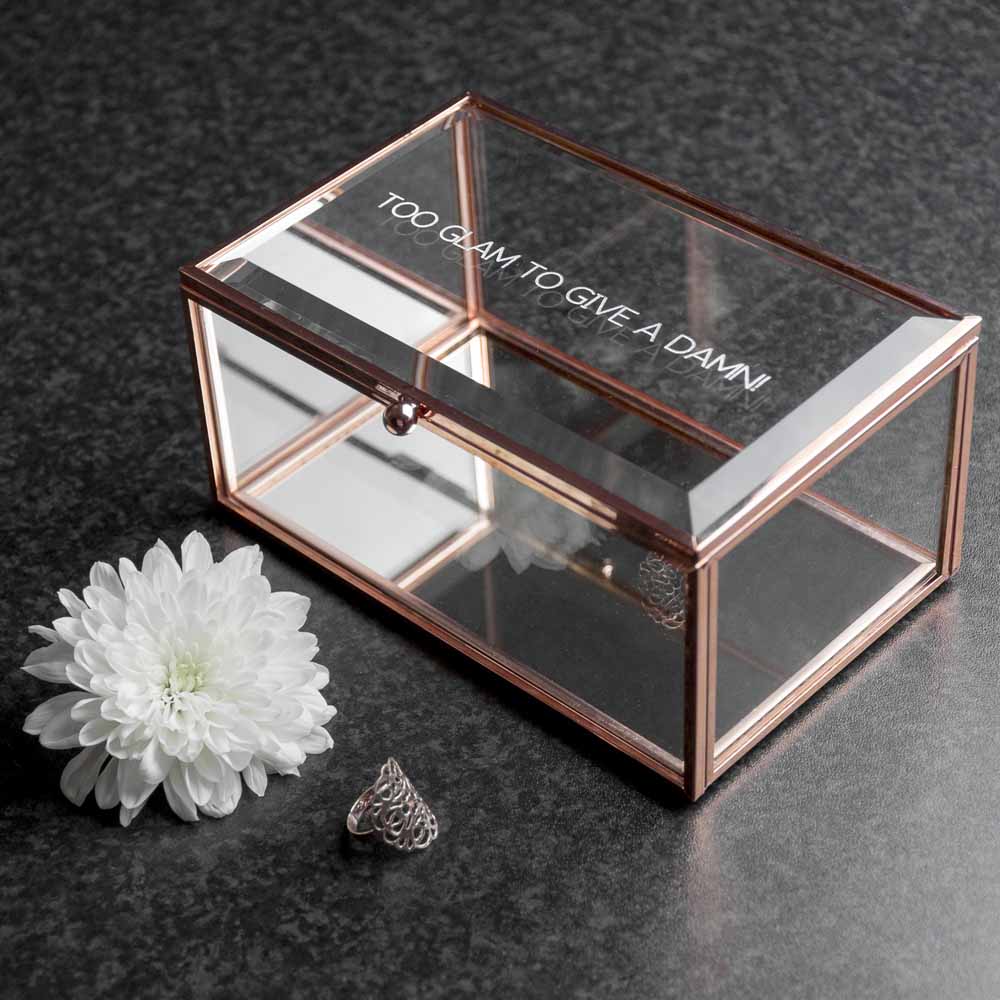 Personalised Rose Gold Glass Jewellery Boxes: 11 - Jewellery Boxes By Gift Moments