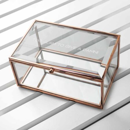 Personalised Rose Gold Glass Jewellery Boxes: 8 - Jewellery Boxes By Gift Moments