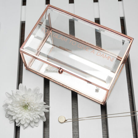Personalised Rose Gold Glass Jewellery Boxes: 4 - Jewellery Boxes By Gift Moments