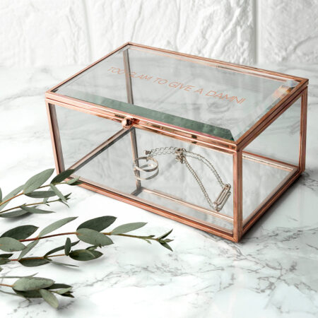 Personalised Rose Gold Glass Jewellery Boxes: 3 - Jewellery Boxes By Gift Moments