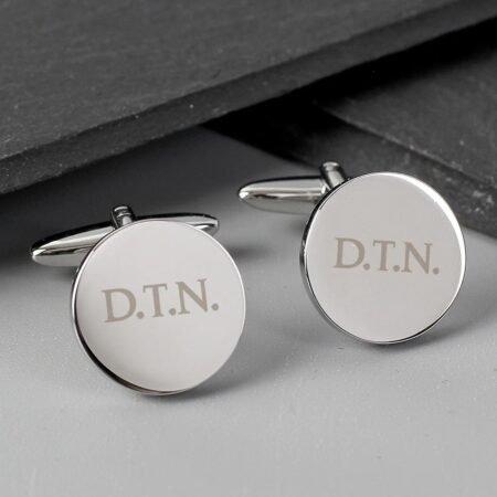 Personalised Round Cufflinks: 1 - Cufflinks & Tie Slides By Gift Moments