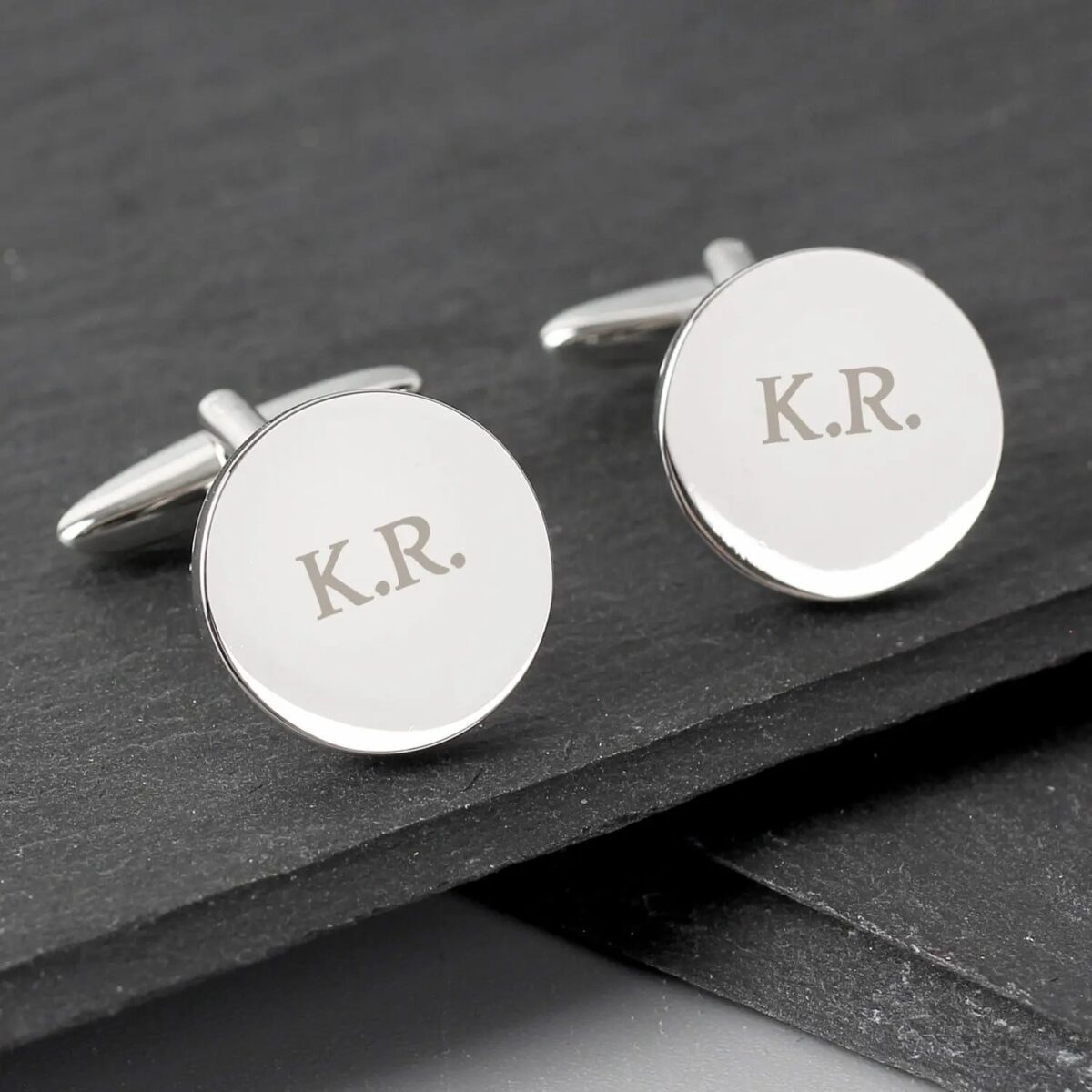 Personalised Round Cufflinks: 2 - Cufflinks & Tie Slides By Gift Moments