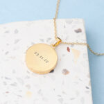 Personalised Round Photo Locket Pendant Necklaces: 1 - Gold - Necklaces By Gift Moments