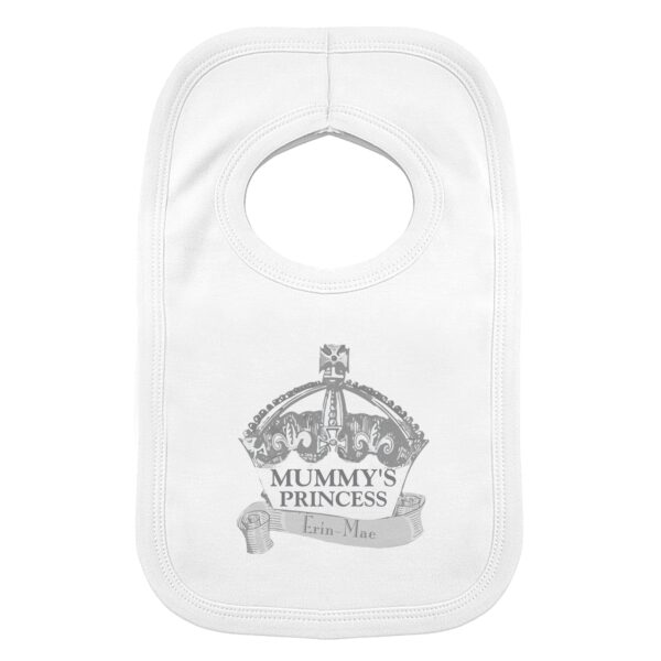Personalised Royal Crown Bib: 2 - Baby Clothing By Gift Moments