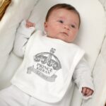 Personalised Royal Crown Bib: 1 - Baby Clothing By Gift Moments