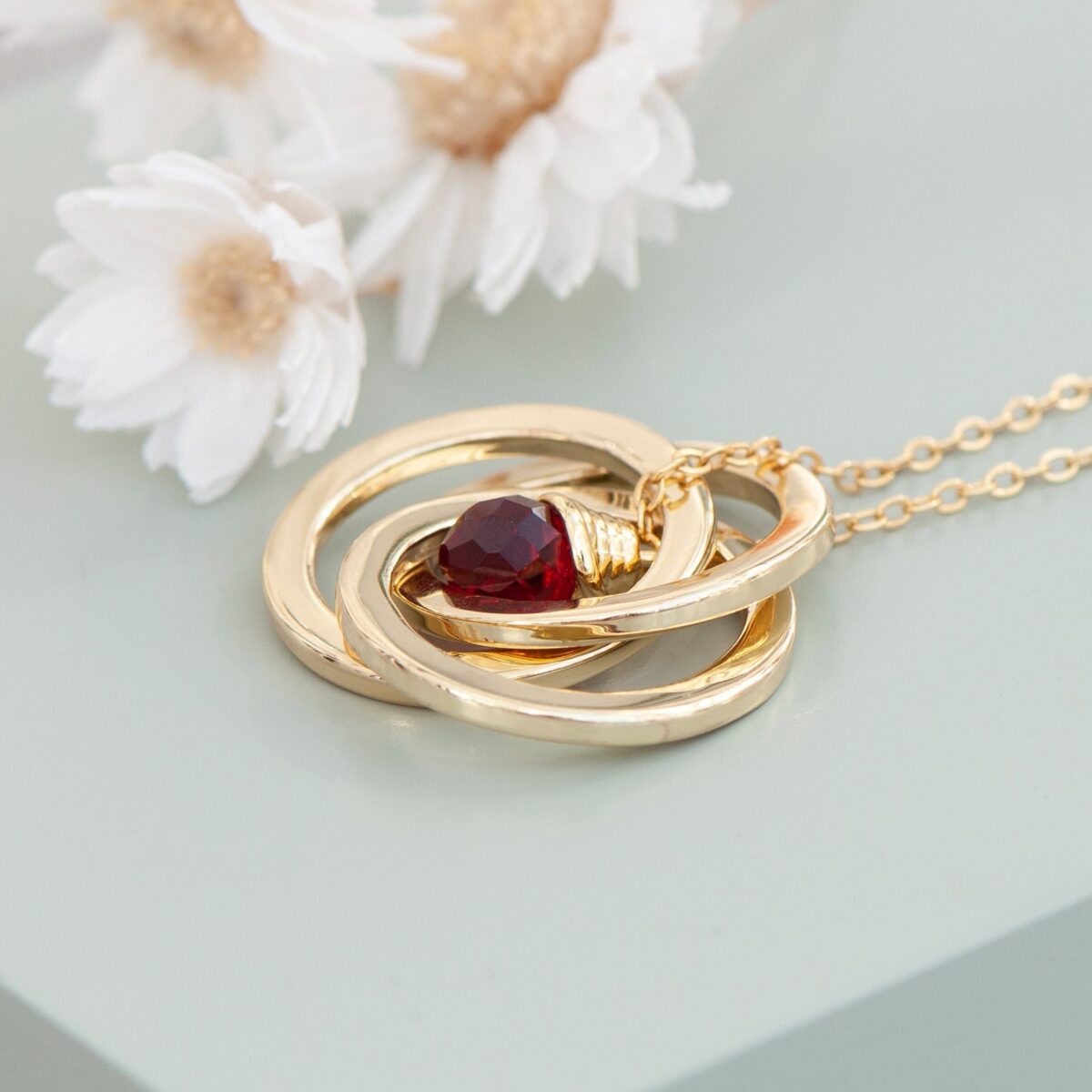 Personalised Russian Ring Crystal Necklaces: 2 - Necklaces By Gift Moments