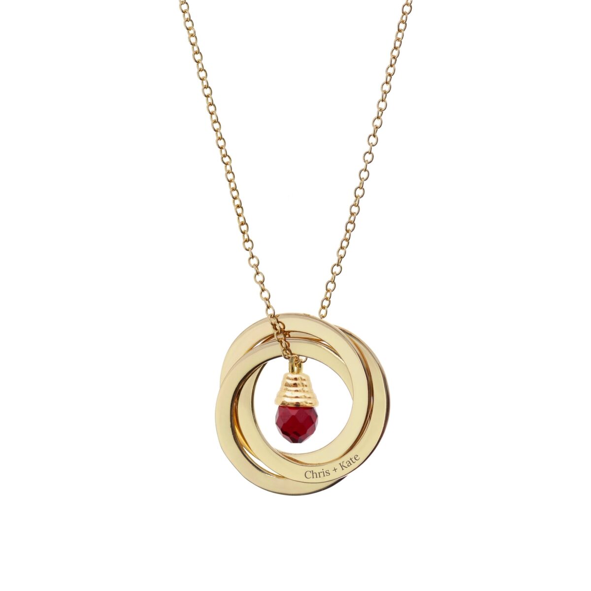 Personalised Russian Ring Crystal Necklaces: 10 - Necklaces By Gift Moments