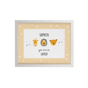 Personalised Safari Animals Framed Prints: 9 - Framed Prints By Gift Moments