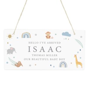 Personalised Safari Animals Wooden Sign: 5 - Signs & Plaques By Gift Moments