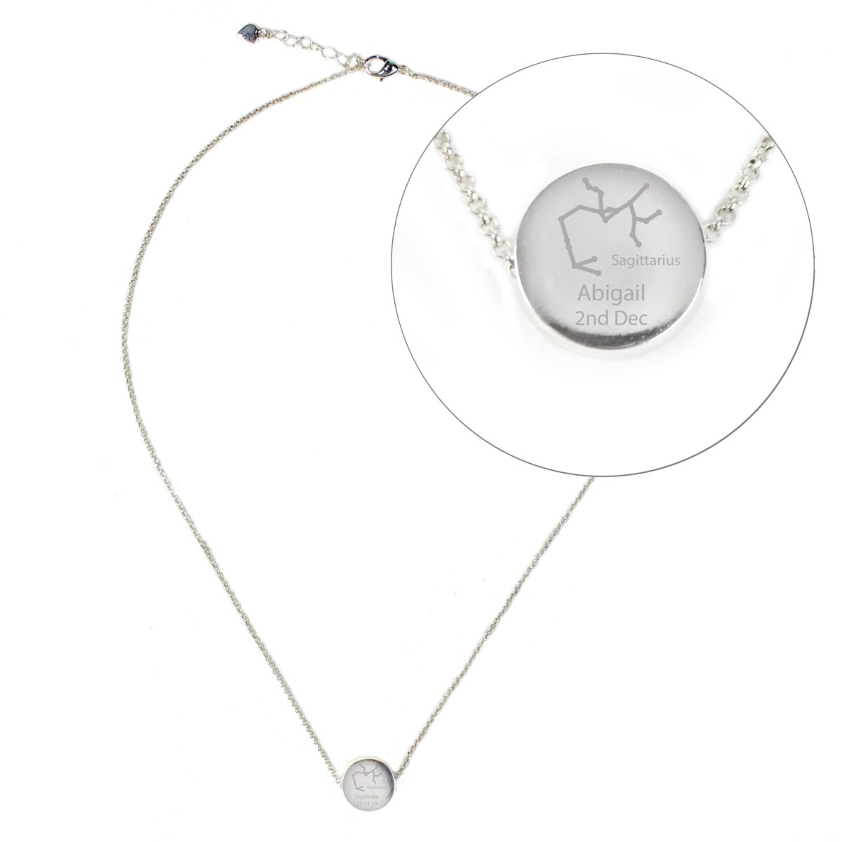 Personalised Sagittarius Zodiac Star Sign Necklace (Nov 22nd - Dec 21st): 4 - Necklaces By Gift Moments
