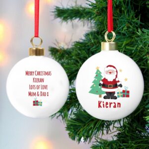 Personalised Santa Bauble: 1 - Christmas Baubles By Gift Moments