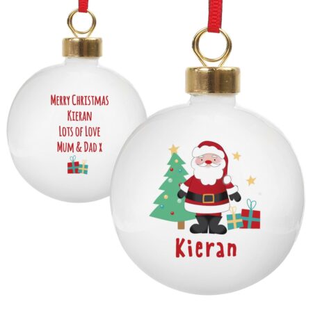 Personalised Santa Bauble: 3 - Christmas Baubles By Gift Moments