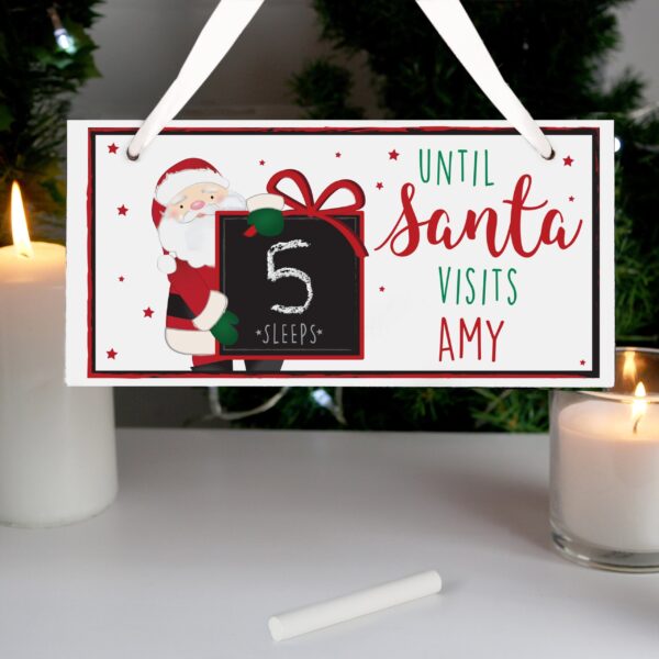 Personalised Santa Christmas Chalk Countdown Sign: 2 - Signs & Plaques By Gift Moments