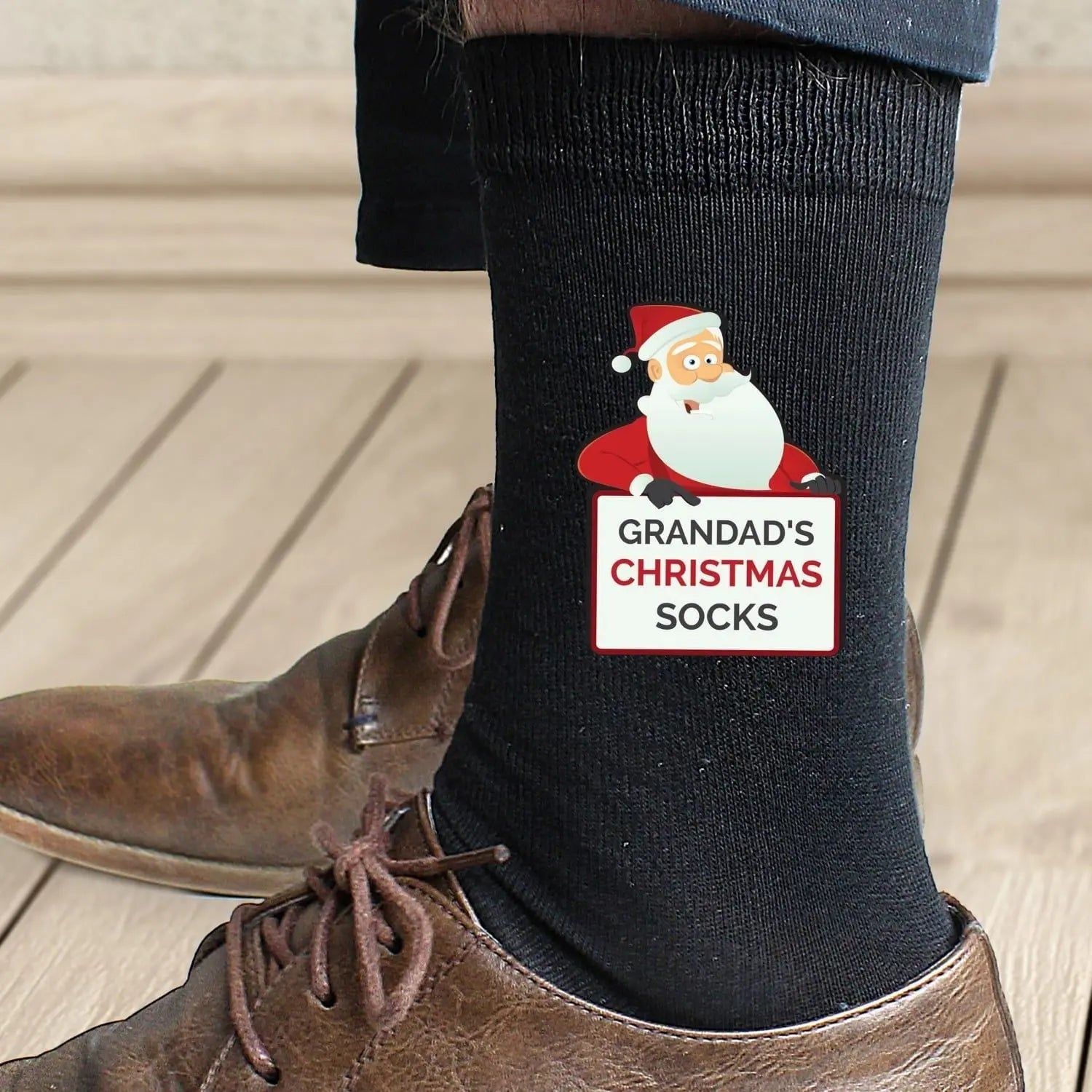 Personalised santa claus christmas socks